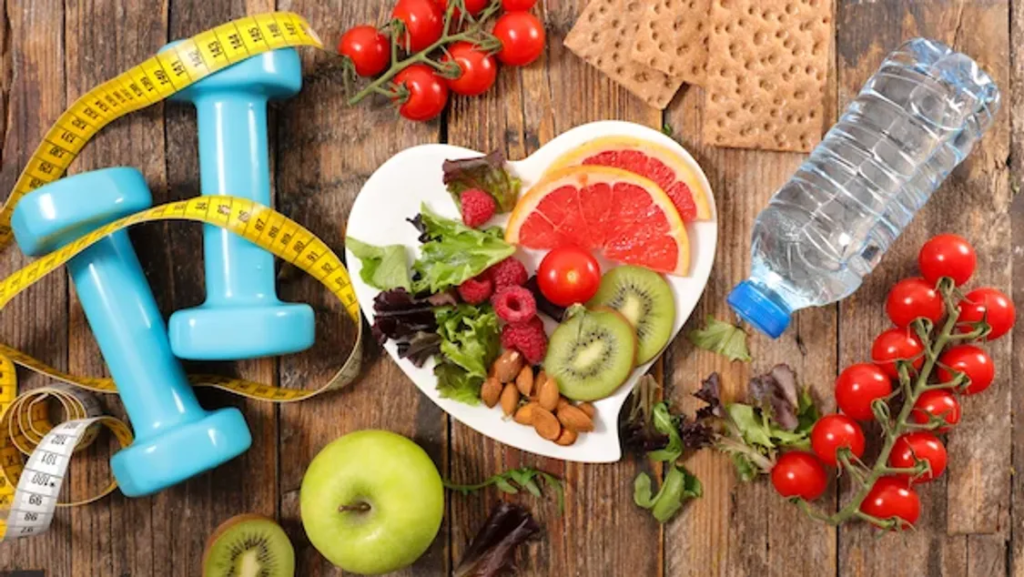 Healthy lifestyle with wellness and daily healthy habits