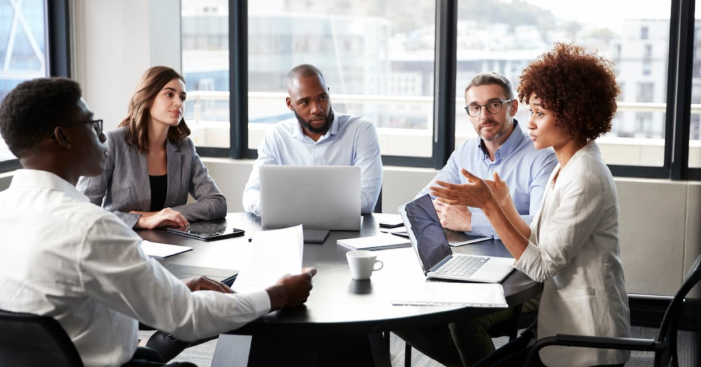 Business planning and strategy with growth charts, business goals, market research, and entrepreneurial success